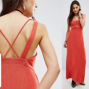 Free People Hypnotized Orange Dress